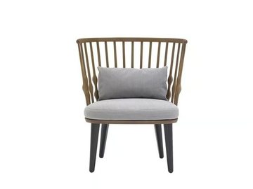 NUB BU1437 - Beech easy chair with integrated cushion by Andreu World - view 2